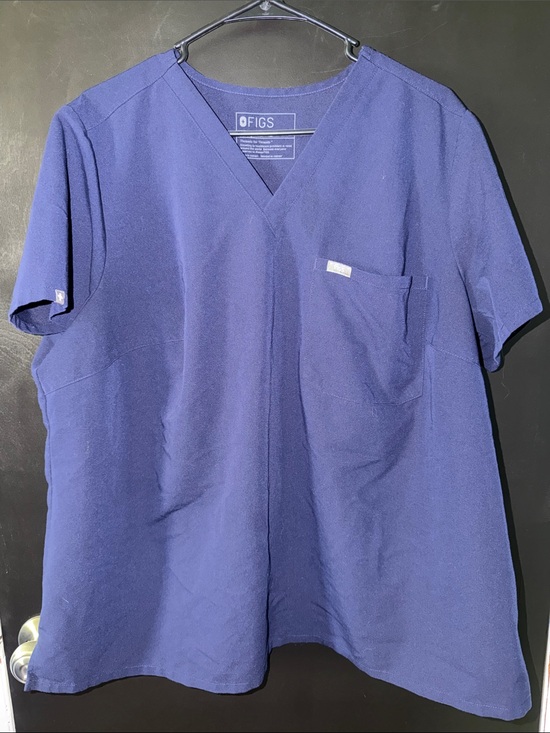 Figs Tops - FIGS Womens Deep Blue V-Neck Scrub Top